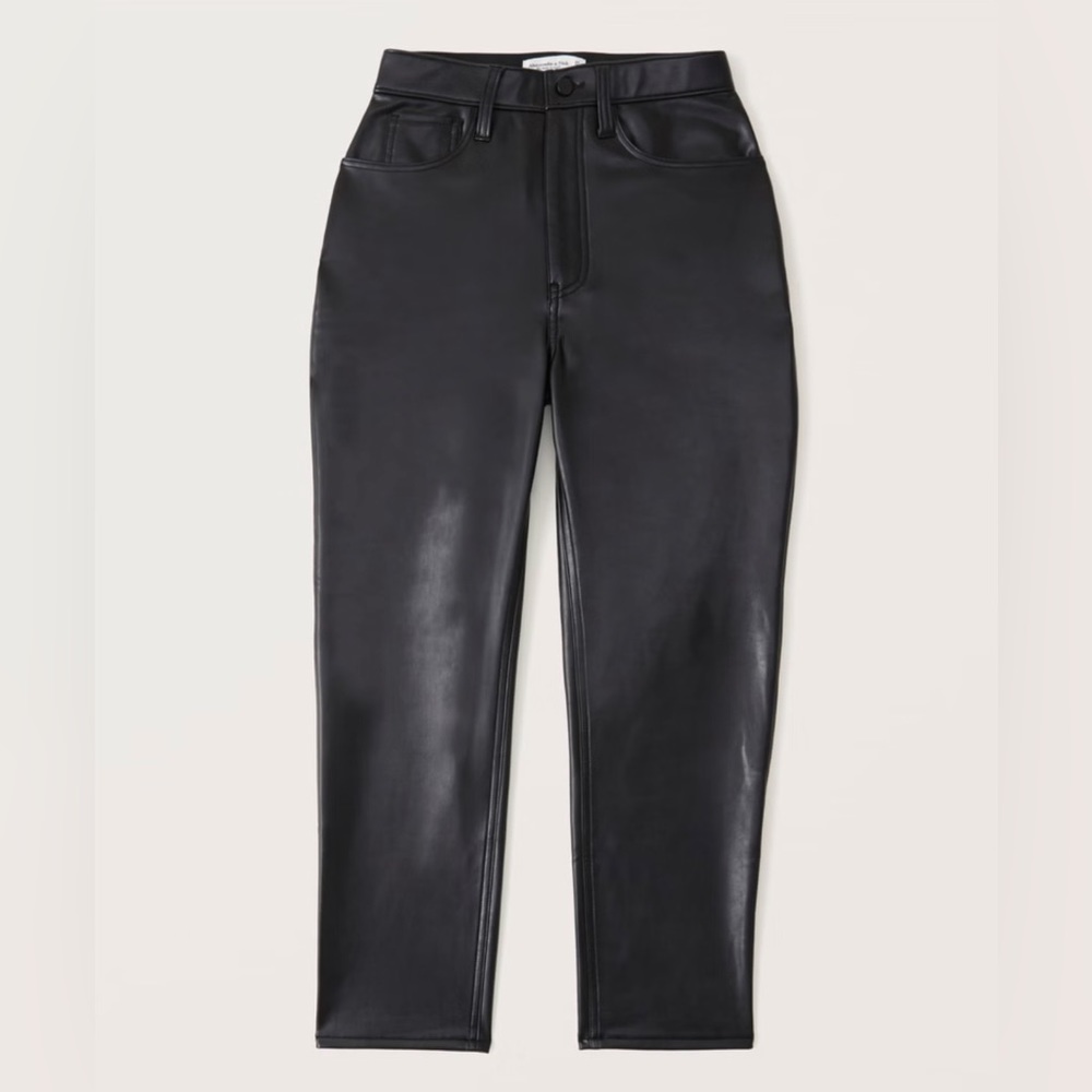 Abercrombie Curve Vegan Leather Pants 34 Short size 18
